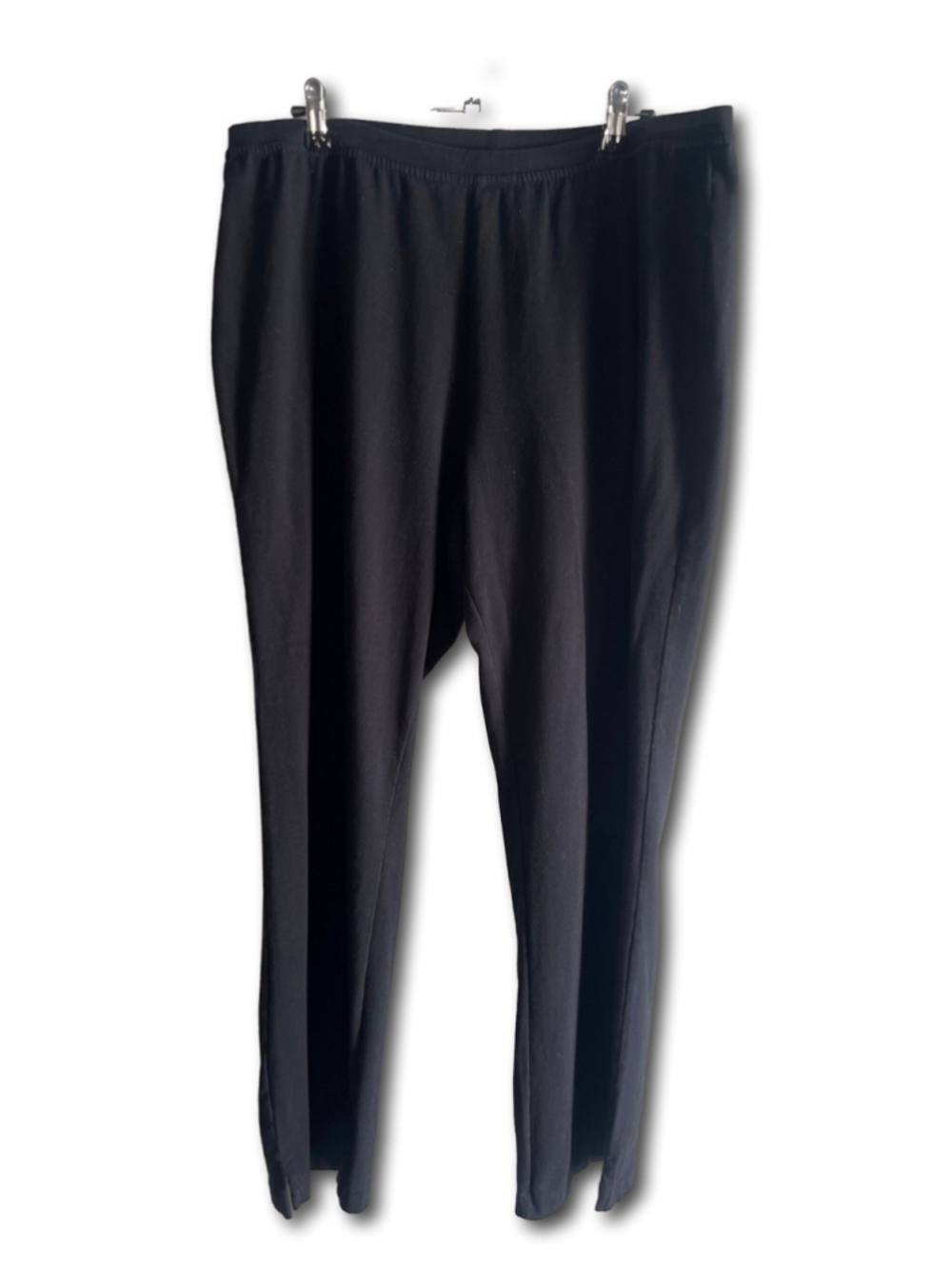 Woman Within Lounge Pants Comfort Knit Wide Leg Black Women’s Size 1X 22/24